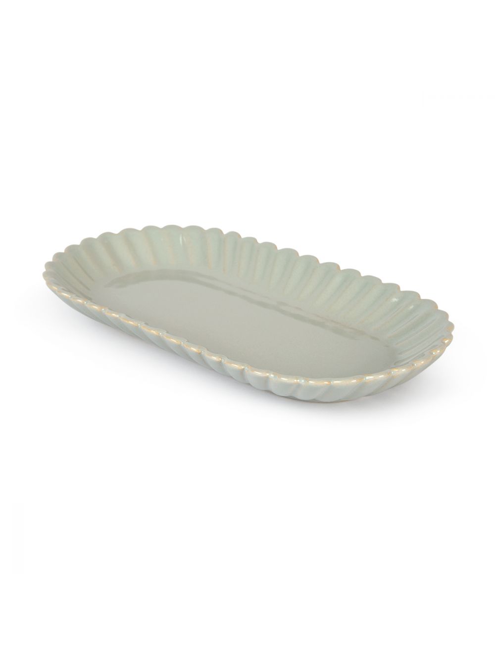 Scallop Rim Oval Platter
